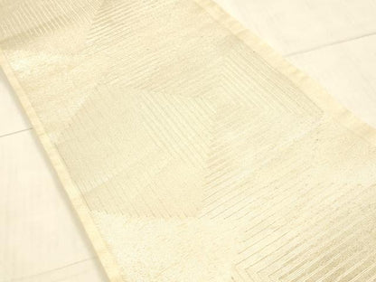 平和屋着物＊夏物　六通柄袋帯　抽象文様　銀糸　正絹　逸品　DAAV3594cm