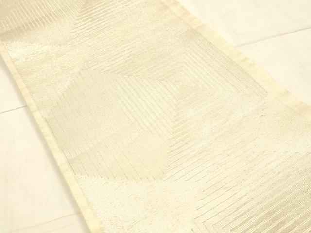 平和屋着物＊夏物　六通柄袋帯　抽象文様　銀糸　正絹　逸品　DAAV3594cm
