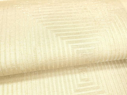 平和屋着物＊夏物　六通柄袋帯　抽象文様　銀糸　正絹　逸品　DAAV3594cm