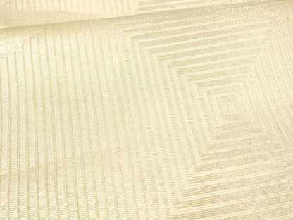 平和屋着物＊夏物　六通柄袋帯　抽象文様　銀糸　正絹　逸品　DAAV3594cm