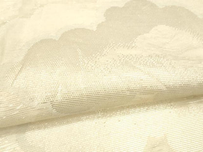 平和屋着物＊夏物　六通柄袋帯　雲文　銀糸　正絹　逸品　DAAV3596cm