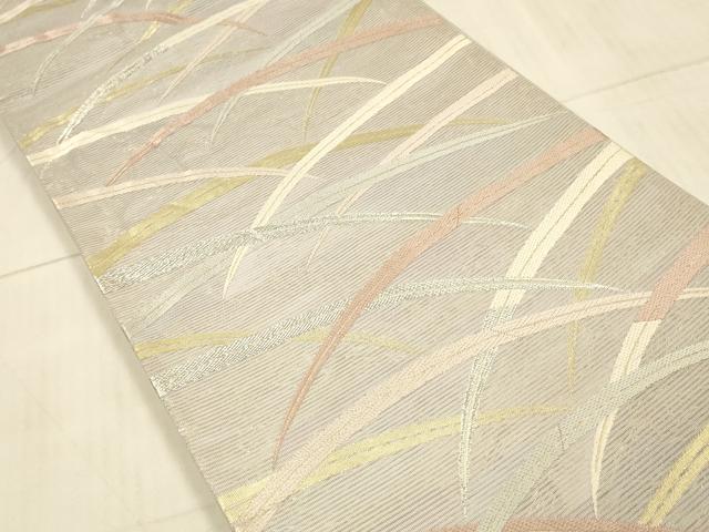 平和屋着物＊夏物　六通柄袋帯　唐織　竜田川　金銀糸　正絹　逸品　DAAV3600cm