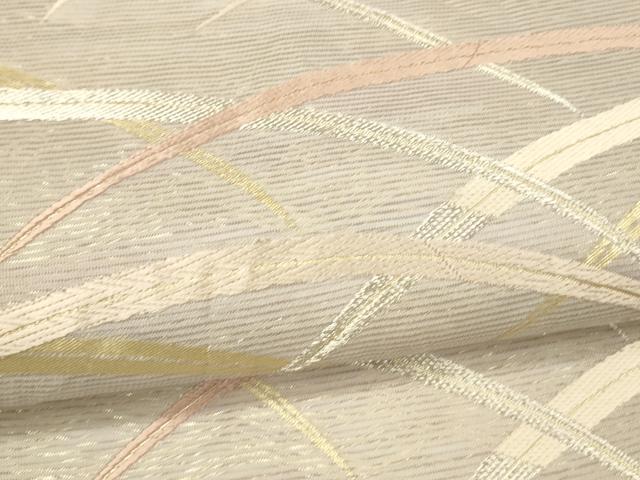平和屋着物＊夏物　六通柄袋帯　唐織　竜田川　金銀糸　正絹　逸品　DAAV3600cm