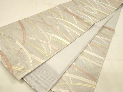 平和屋着物＊夏物　六通柄袋帯　唐織　竜田川　金銀糸　正絹　逸品　DAAV3600cm