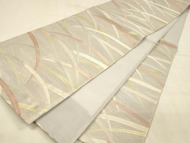 平和屋着物＊夏物　六通柄袋帯　唐織　竜田川　金銀糸　正絹　逸品　DAAV3600cm