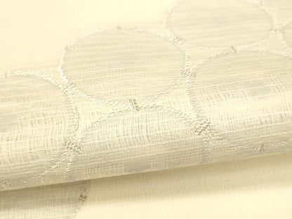 平和屋着物＊夏物　六通柄袋帯　櫛織　丸文　銀糸　やまと誂製　正絹　逸品　DAAV3607cm