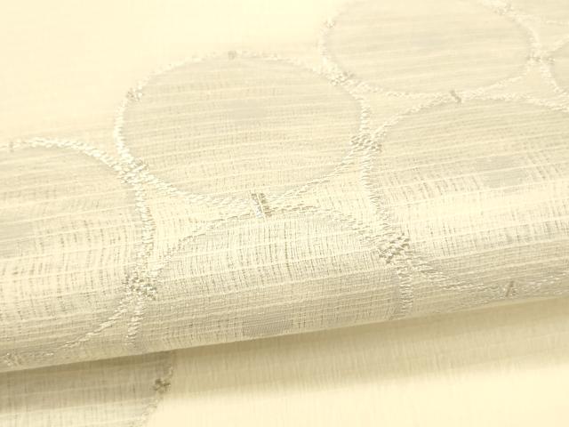 平和屋着物＊夏物　六通柄袋帯　櫛織　丸文　銀糸　やまと誂製　正絹　逸品　DAAV3607cm