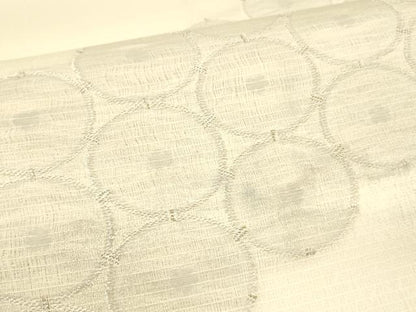 平和屋着物＊夏物　六通柄袋帯　櫛織　丸文　銀糸　やまと誂製　正絹　逸品　DAAV3607cm