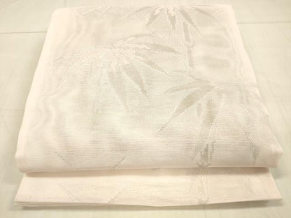 平和屋着物＊夏物　六通柄袋帯　笹竹文　銀糸　DAAV3617cm