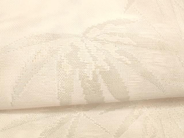 平和屋着物＊夏物　六通柄袋帯　笹竹文　銀糸　DAAV3617cm