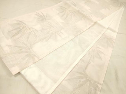 平和屋着物＊夏物　六通柄袋帯　笹竹文　銀糸　DAAV3617cm