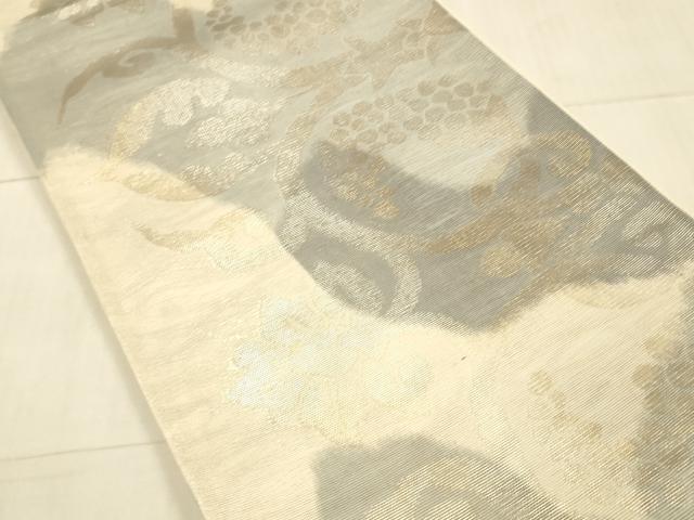 平和屋着物＊夏物　六通柄袋帯　南天更紗花文　金銀糸　正絹　逸品　DAAV3738cm