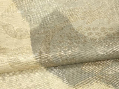 平和屋着物＊夏物　六通柄袋帯　南天更紗花文　金銀糸　正絹　逸品　DAAV3738cm
