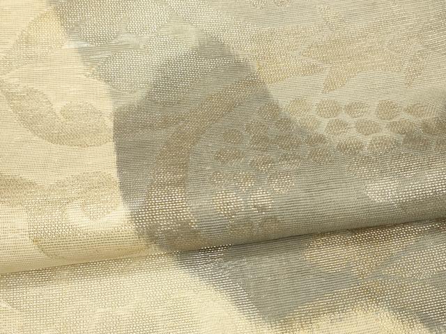 平和屋着物＊夏物　六通柄袋帯　南天更紗花文　金銀糸　正絹　逸品　DAAV3738cm