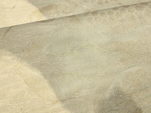 平和屋着物＊夏物　六通柄袋帯　南天更紗花文　金銀糸　正絹　逸品　DAAV3738cm