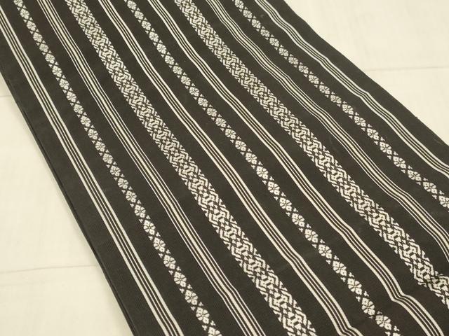 平和屋着物＊夏物 本場筑前博多織 八寸名古屋帯 紗献上 黒地 博多金ラベル 加茂博多織謹製 証紙付き 正絹 逸品 DAAV3775cm