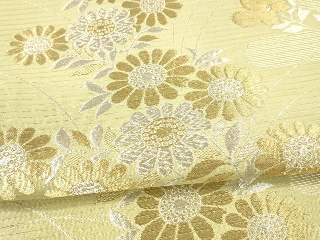 平和屋着物＊夏物　六通柄　京袋帯　草花文　金銀糸　正絹　逸品　DAAV3816cm
