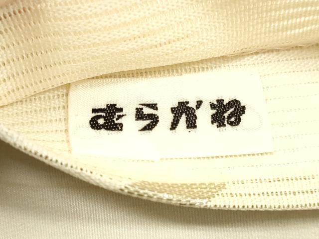 平和屋着物＊夏物　六通柄袋帯　流水籬花文　銀糸　正絹　逸品　DAAV3868cm