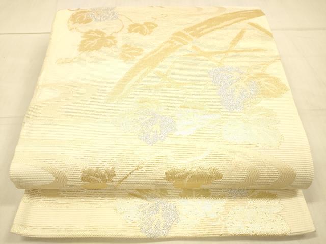 平和屋着物＊夏物　六通柄袋帯　風衣　流水籬蔦の葉文　金銀糸　正絹　逸品　DAAV3882cm