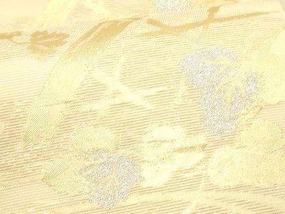 平和屋着物＊夏物　六通柄袋帯　風衣　流水籬蔦の葉文　金銀糸　正絹　逸品　DAAV3882cm