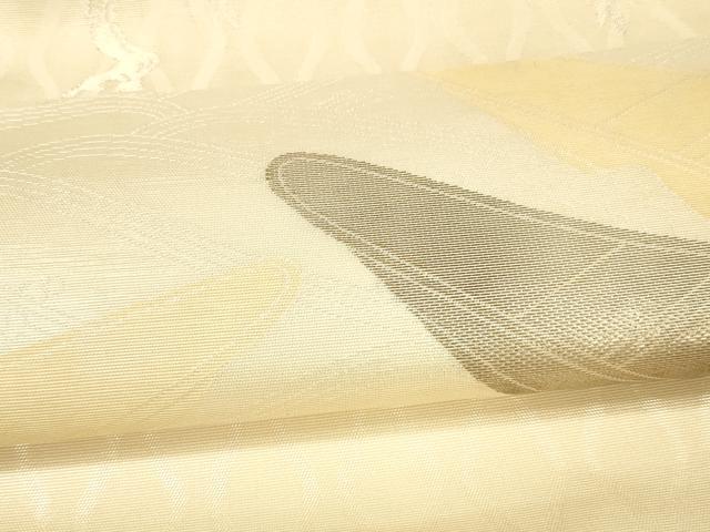 平和屋着物＊夏物　太鼓柄袋帯　流水舟文　銀糸　正絹　逸品　DAAV3889cm