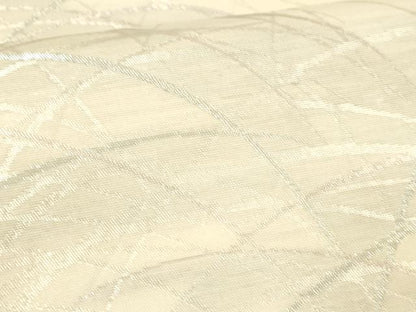 平和屋着物＊夏物　六通柄袋帯　草葉文　銀糸　正絹　逸品　DAAV3908cm