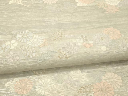 平和屋着物＊夏物　六通柄袋帯　すず風　草花文　金銀糸　正絹　逸品　DAAV3944cm