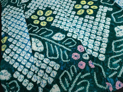 平和屋着物∴夏物 浴衣 有松鳴海絞り 草花文 綿 逸品 DAAV4117ud