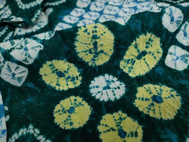 平和屋着物∴夏物 浴衣 有松鳴海絞り 草花文 綿 逸品 DAAV4117ud