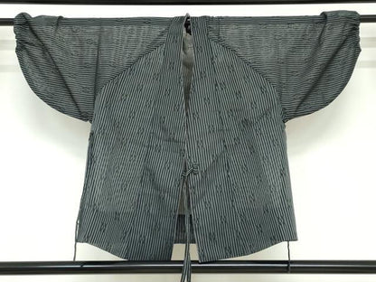 平和屋着物▽和装コート スリーシーズン 春夏秋 塵除け 抽象紋紗 正絹 逸品 DAAV4451ud
