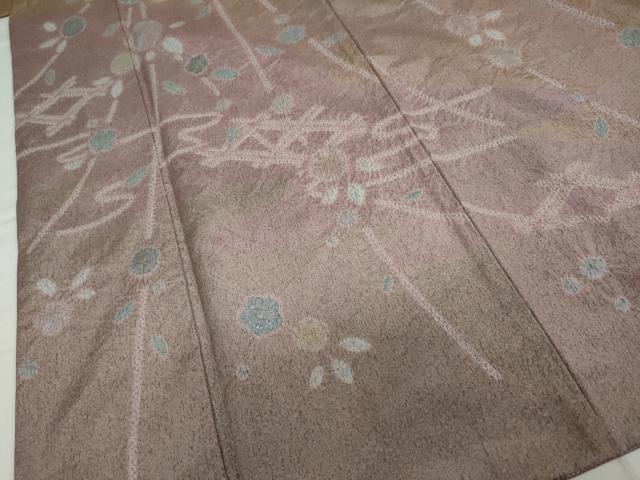 平和屋着物●訪問着 絞り 枝花文 金彩 正絹 逸品 DAAV4833ud