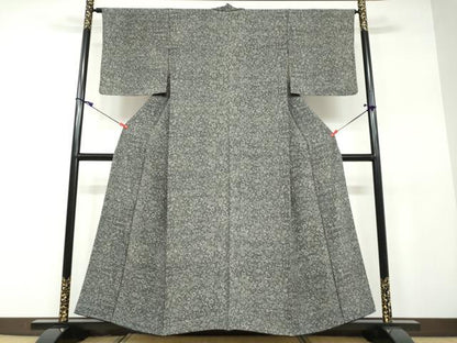 平和屋着物●江戸小紋 宝尽くし文 黒地 正絹 逸品 DAAV4839ud