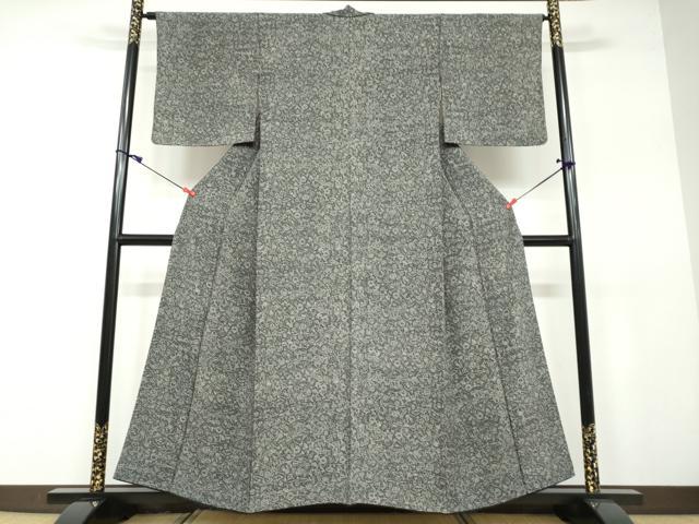 平和屋着物●江戸小紋 宝尽くし文 黒地 正絹 逸品 DAAV4839ud