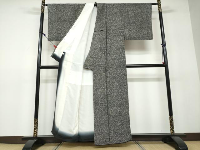 平和屋着物●江戸小紋 宝尽くし文 黒地 正絹 逸品 DAAV4839ud