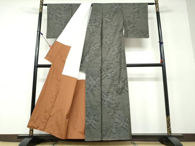 平和屋着物●本場大島紬 7マルキ 笹文 正絹 逸品 未使用 DAAV4841ud