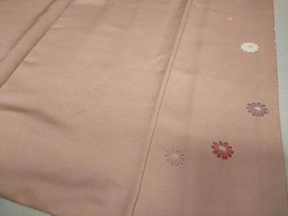 平和屋着物●訪問着　扇面草花文　暈し染め　金彩　正絹　逸品　DAAV4846ud