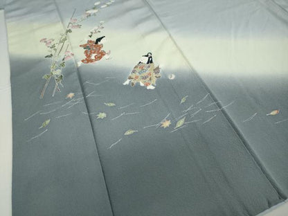平和屋着物●訪問着　友禅　作家物　童子遊び　暈し染め　正絹　逸品　DAAV4857ud