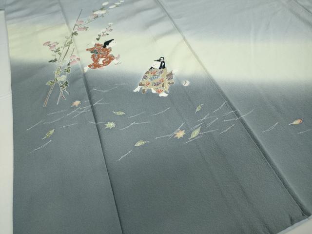 平和屋着物●訪問着　友禅　作家物　童子遊び　暈し染め　正絹　逸品　DAAV4857ud