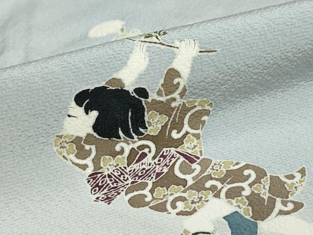 平和屋着物●訪問着　友禅　作家物　童子遊び　暈し染め　正絹　逸品　DAAV4857ud