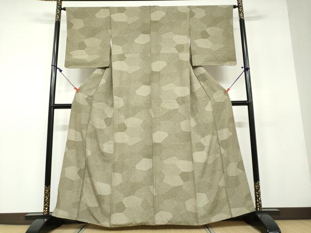 平和屋着物●江戸小紋 石畳吉祥文 正絹 逸品 DAAV4858ud
