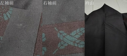 平和屋着物●訪問着　紬地　切嵌草花丸文　さが美扱い　正絹　逸品　DAAV4864ud