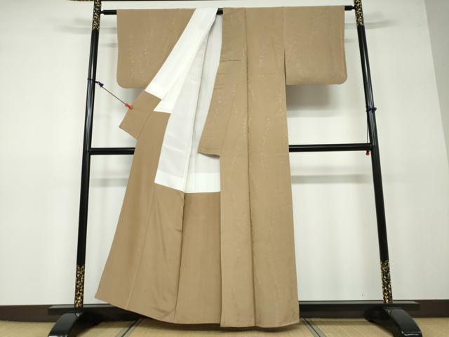 平和屋着物●上質な紬 草花間道 正絹 逸品 DAAV4868ud