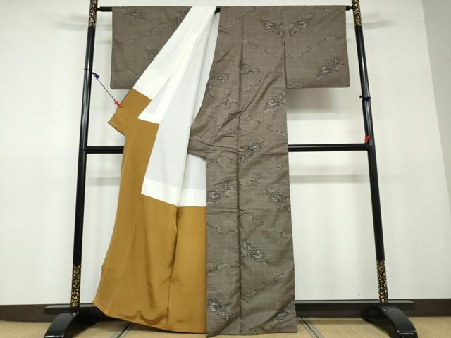 平和屋着物●本場大島紬 9マルキ 雲霞風景文 正絹 逸品 DAAV4885ud