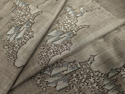 平和屋着物●本場大島紬 9マルキ 雲霞風景文 正絹 逸品 DAAV4885ud