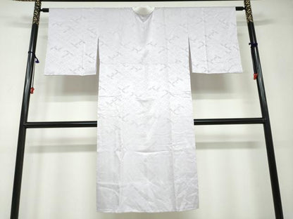 平和屋着物●長襦袢 無双仕立て 七宝地紋 藤色 正絹 逸品 未使用 DAAV4898ud