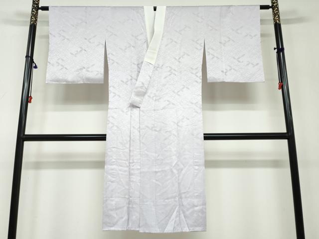 平和屋着物●長襦袢 無双仕立て 七宝地紋 藤色 正絹 逸品 未使用 DAAV4898ud