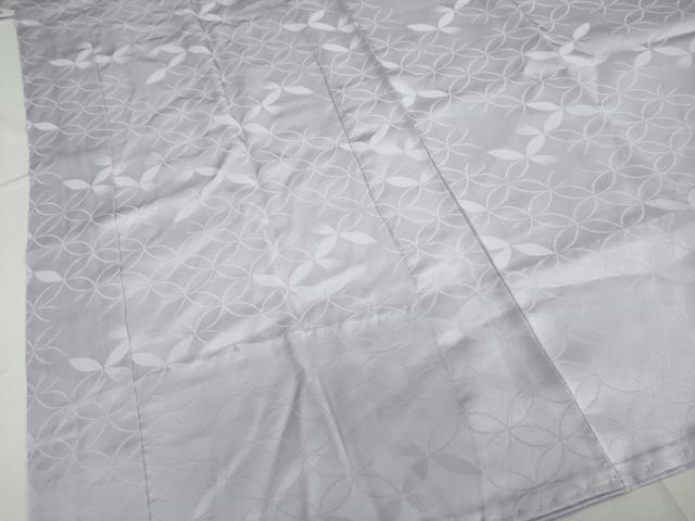 平和屋着物●長襦袢 無双仕立て 七宝地紋 藤色 正絹 逸品 未使用 DAAV4898ud