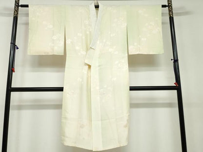 平和屋着物●長襦袢　袷　流水草花地紋　暈し染め　正絹　逸品　未使用　DAAV4915ud
