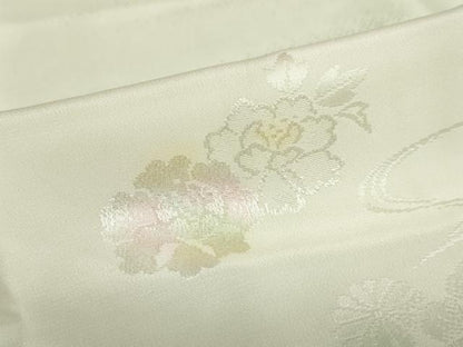 平和屋着物●長襦袢　袷　流水草花地紋　暈し染め　正絹　逸品　未使用　DAAV4915ud