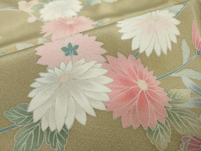 平和屋着物●訪問着　友禅　草花文　仮絵羽　正絹　逸品　未使用　DAAV4919ud